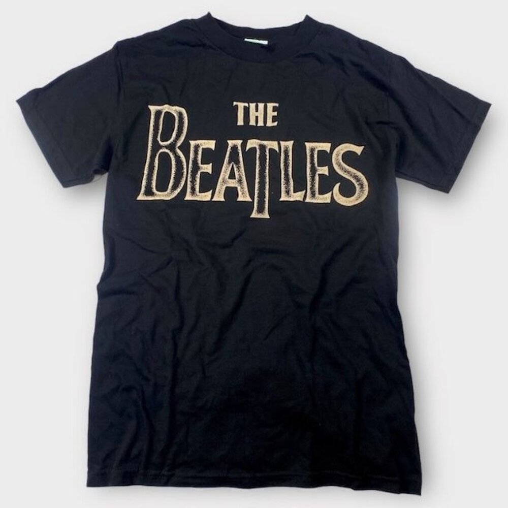 The Beatles Logo Band Tee Shirt Black,  Size XX-Large